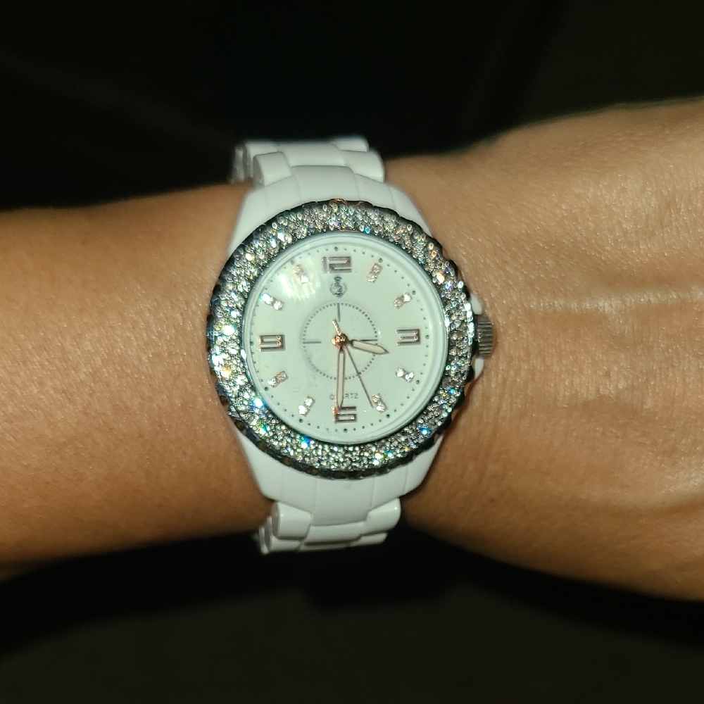Premier White and Silver Women's Watch